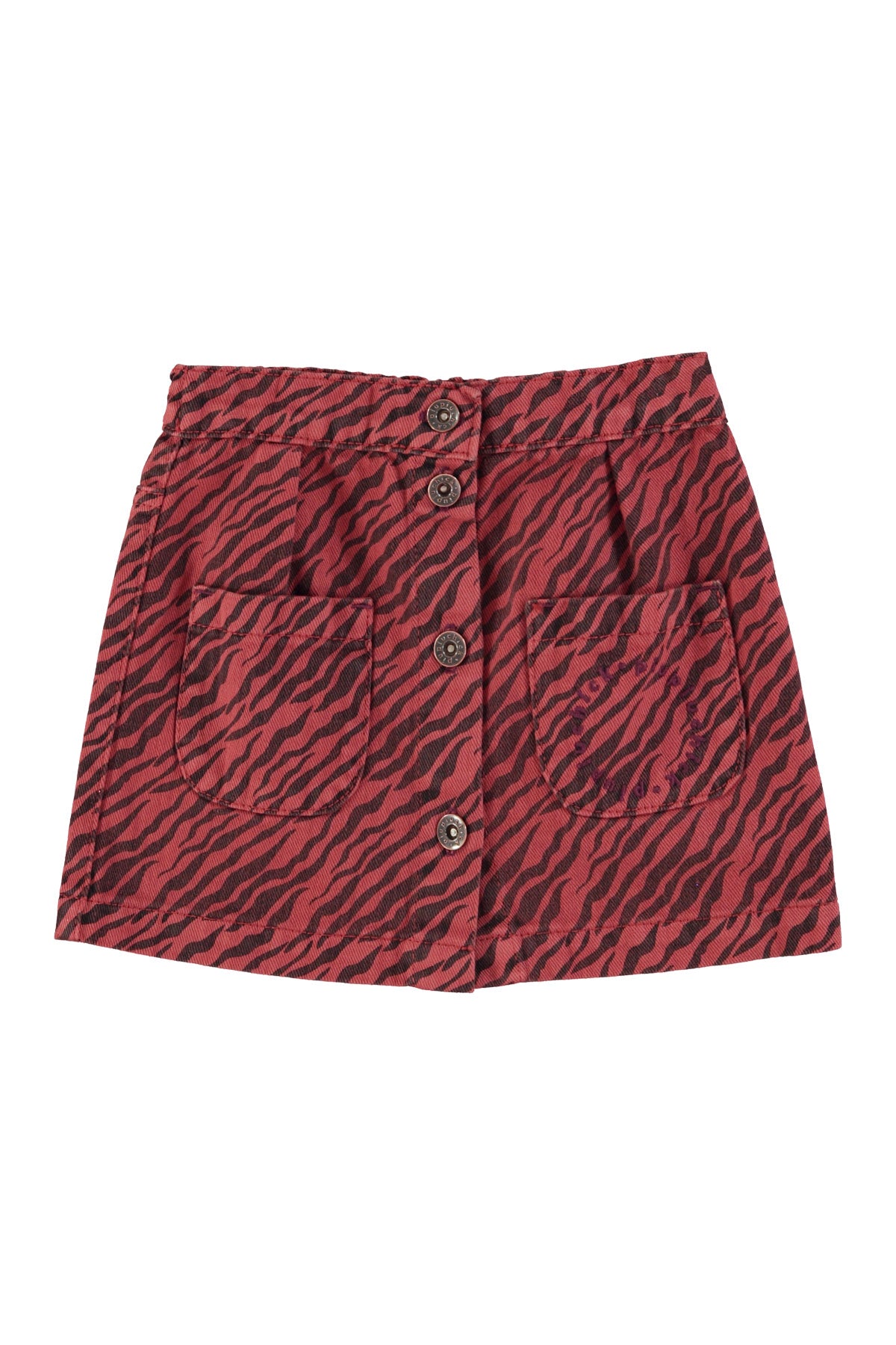 piupiuchick Short Skirt Zebra Print Bordaux