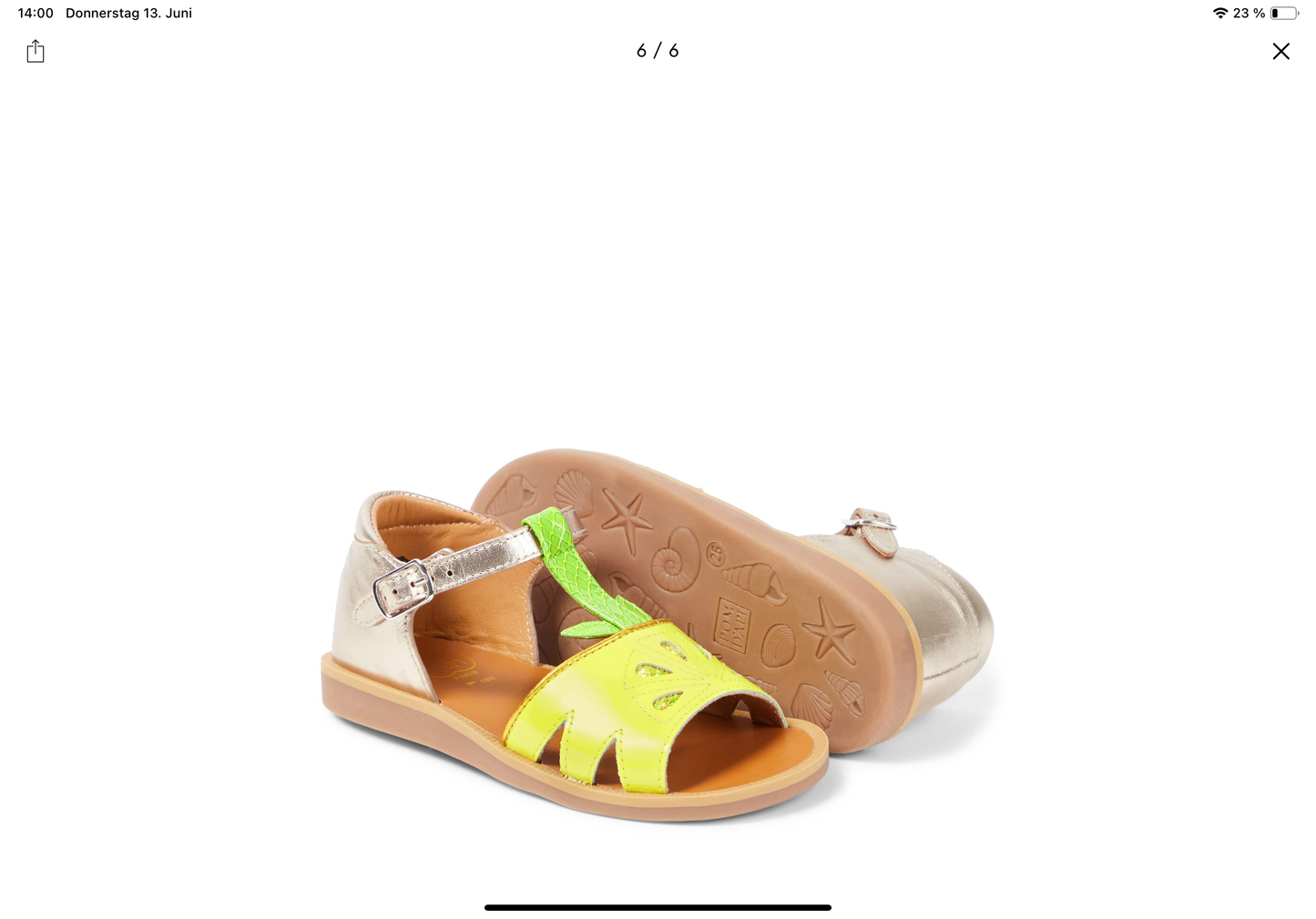 Pom d´api Sandalen Zitrone