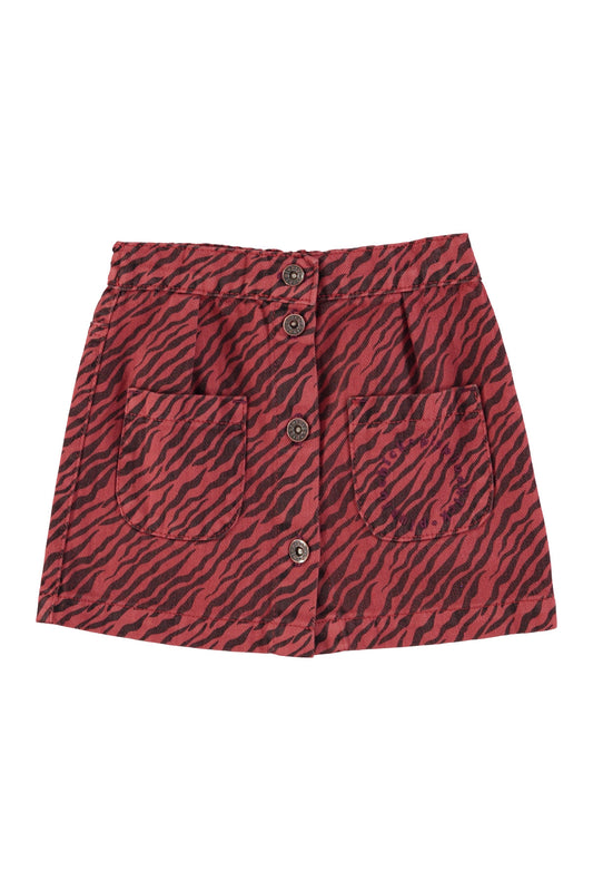 piupiuchick Short Skirt Zebra Print Bordaux