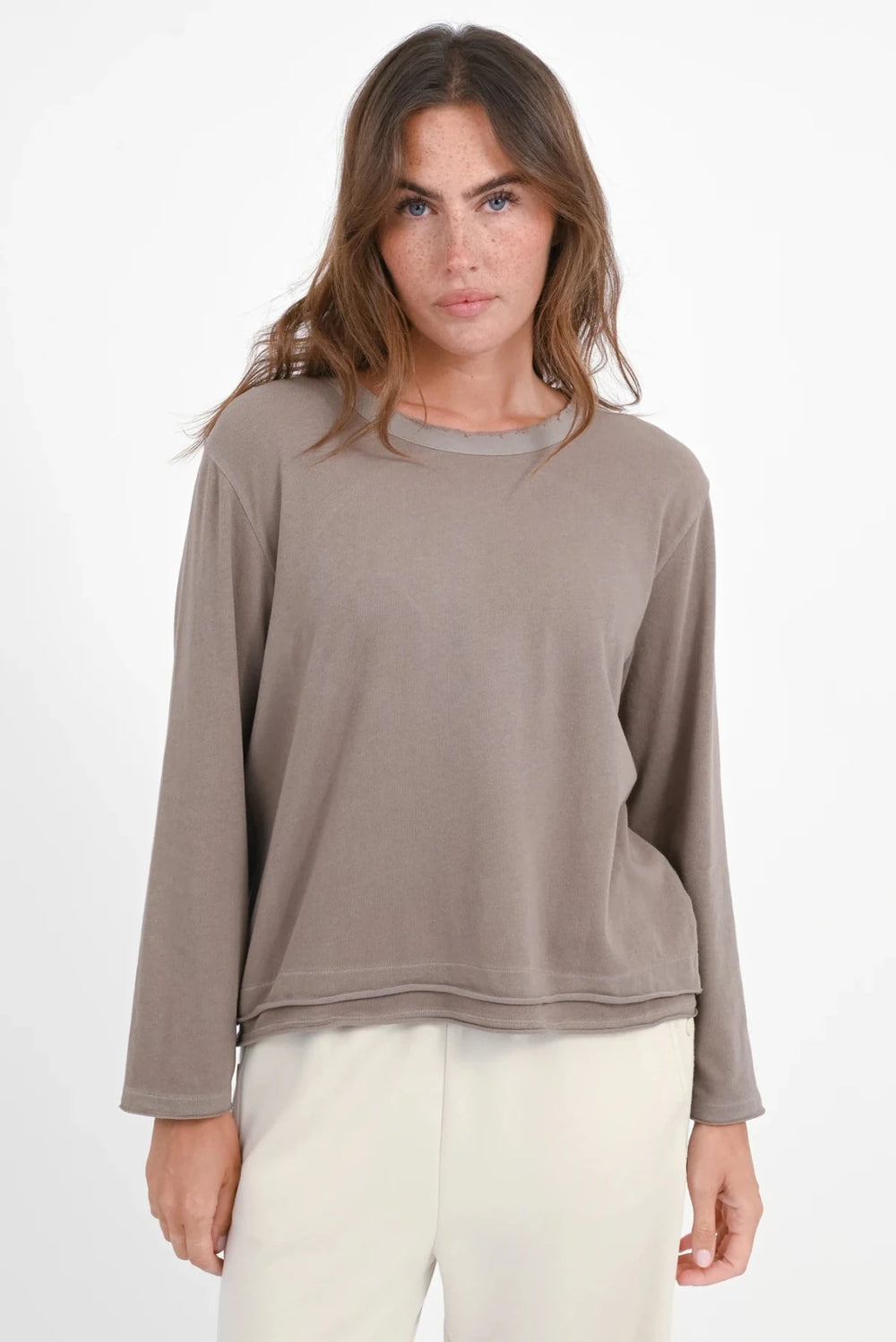 Langarmshirt Maybell taupe