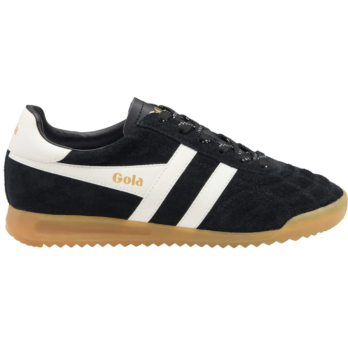 Gola Classics Damen-Stadion-Wildleder-Sneaker
Schwarz/Cremeweiß