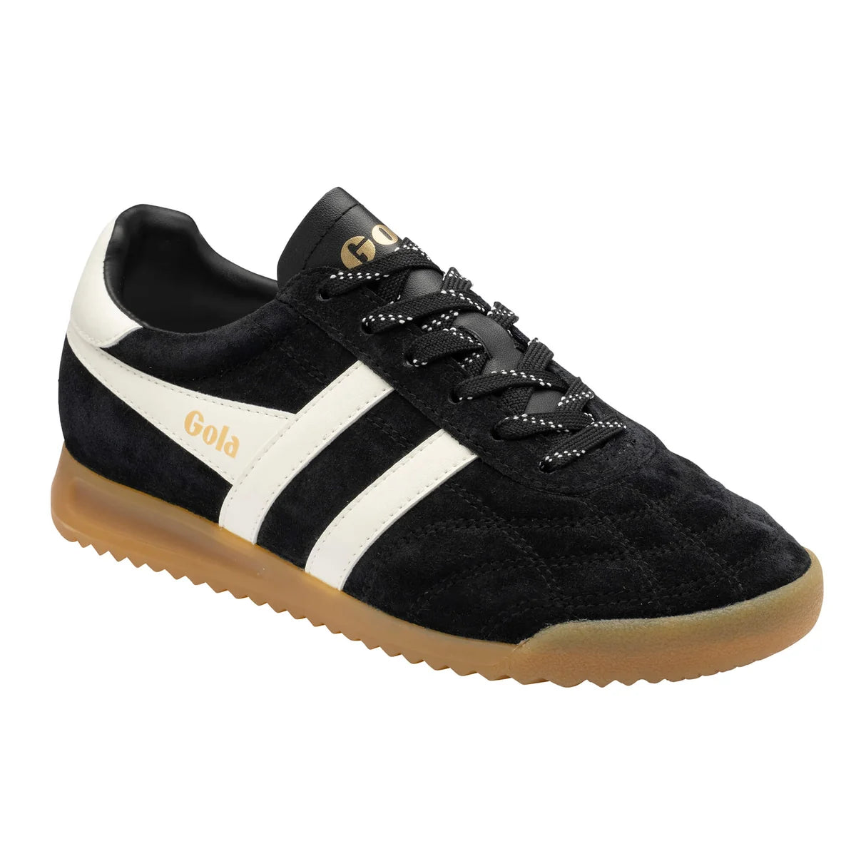 Gola Classics Damen-Stadion-Wildleder-Sneaker
Schwarz/Cremeweiß