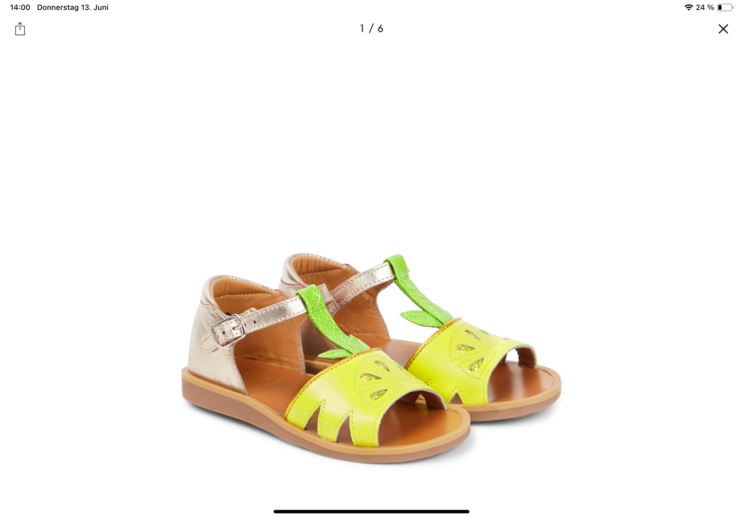 Pom d´api Sandalen Zitrone