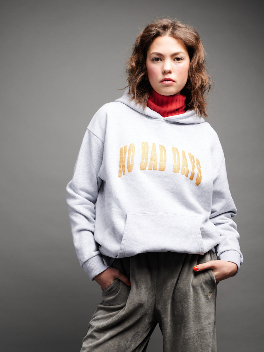 Hoody No bad days grau