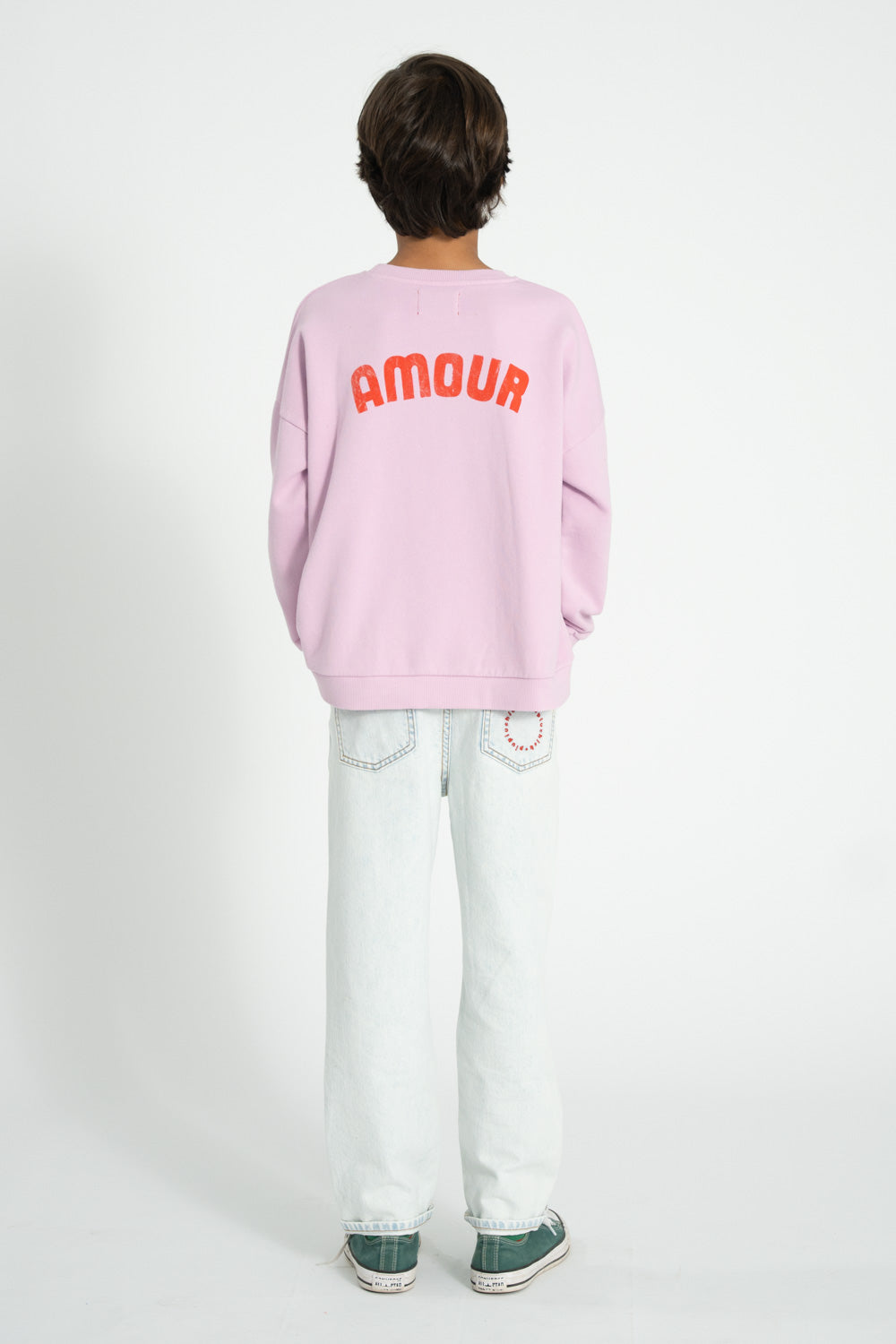 Sweatshirt lilac/red Heart Print